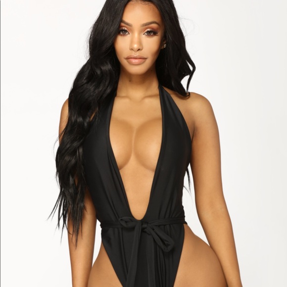 Fashion Nova Other - Fashionnova Black Halter Swimsuit One Piece